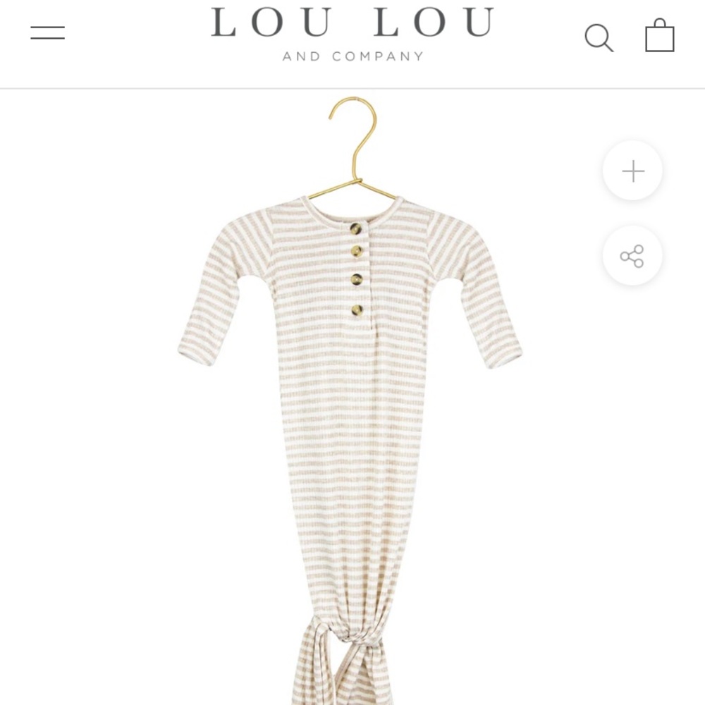 Lou Lou Blue and white stripe knotted gown